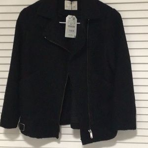 Zara Boucle wool jacket in black